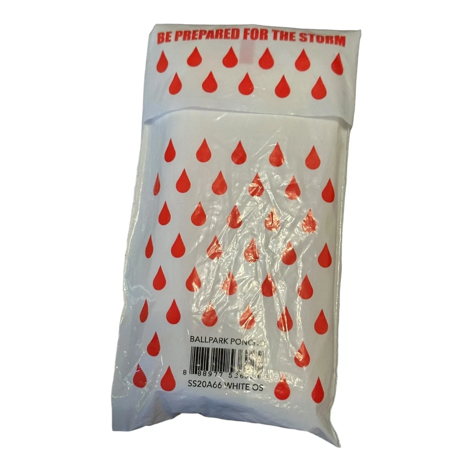 Poncho Supreme X Ballpark (talla única para la mayoría - blanco) - Foto 2 de 2