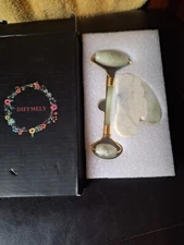 Diffemely Jade Roller Guasha Skincare sha tools, Face and Neck