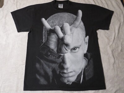 Eminem Marshall Mathers AOP Boot Rap T-Shirt Large Front and Back