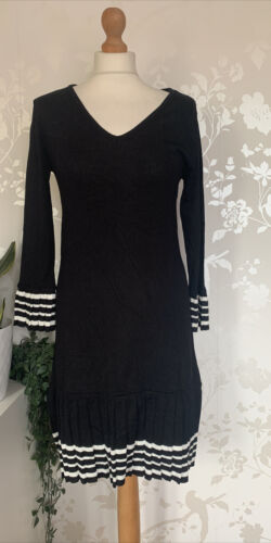 Black Knitted Dress Size 8 Bodyflirt 💖e - Afbeelding 1 van 4