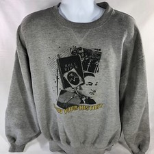 VTG MARTIN LUTHER KING JR SWEATSHIRT ADULT XL DOUBLE SIDED GRAY DISCOLORED
