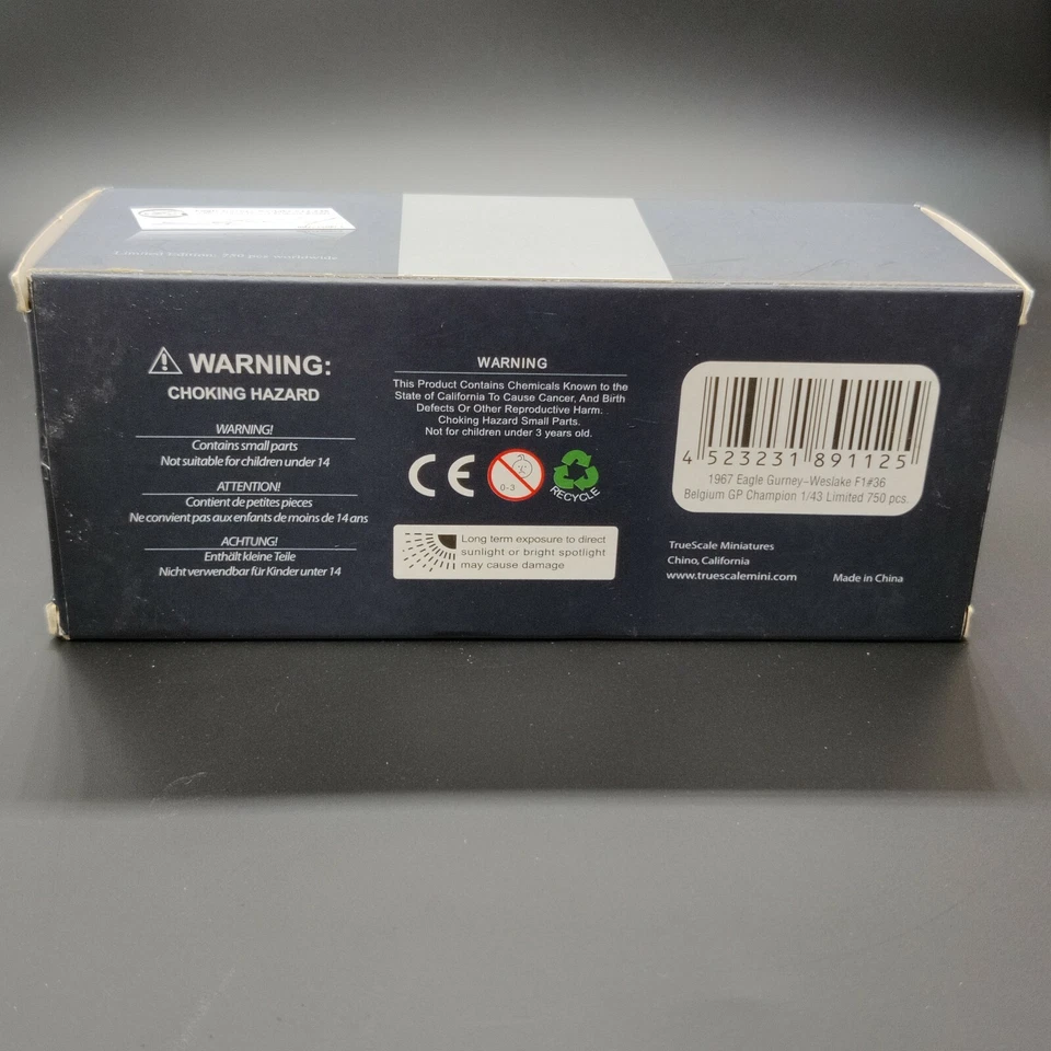 TSM EAGLE GURNEY-WESLAKE V12#36 1967 VINCITORE GP BELGIO LIMITATO N°739/750 1:43 - Immagine 4 di 4