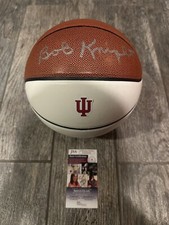BOB KNIGHT SIGNED INDIANA HOOSIERS BASKETBALL LEGEND COACH BOBBY JSA COA RARE