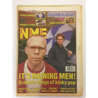 NEW MUSICAL EXPRESS NME MAGAZINE 15 JUNE 1991 npbox0047 ERASURE SINEAD OCONNOR L