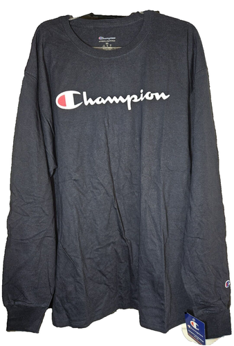 Champion Men's T-Shirt Graphic Classic Jersey Ls Tee Size XXL