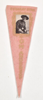 Vintage Essanay Star G.M. Anderson Silent Movie Star Actor Mini Felt Pennant