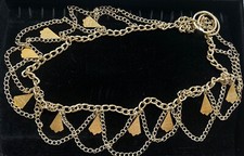 Vintage Gold Waist/Body Belt/Belly Dancer/Body Jewelry 37 Adjustable