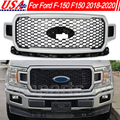 UX Ingot Silver Front Radiator Grille Assembly For Ford F-150 F150 XL 2018-2020