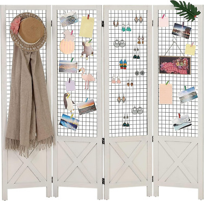 4 Panel Gridwall Display, Portable Freestanding Display Board for Craft/Art Show