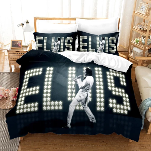 Elvis Presley Quit Duvet Cover Bedding Set+Pillowcase Single Double Queen Gift - Picture 6 of 41