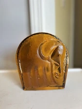 1960's Very Heavy Blenko Glass Elephant Bookend by Joel Myers
