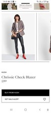 Hush Chrissie Grey & Red Check Blazer Size 10