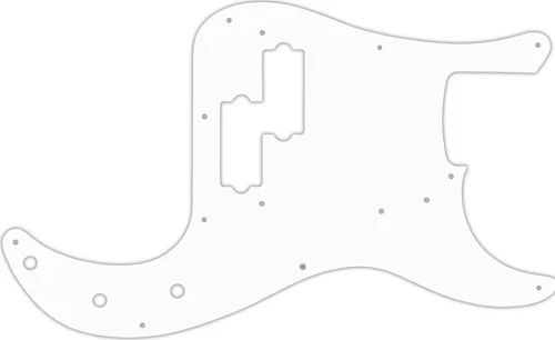 WD Custom Pickguard For Fender Road Worn 50's Precision Bass #04R White/Red/W...