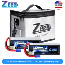 2x Zeee 6S Lipo Battery 22.2V 100C 6000mAh EC5 for RC Car Truck Heli Jet Boat