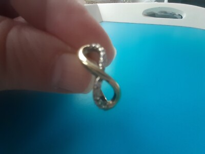 Ring Gold 333 massiv 1,3g ca. 16,5mm diameter ''Unendlichkeit'' 8 Top Zustand!