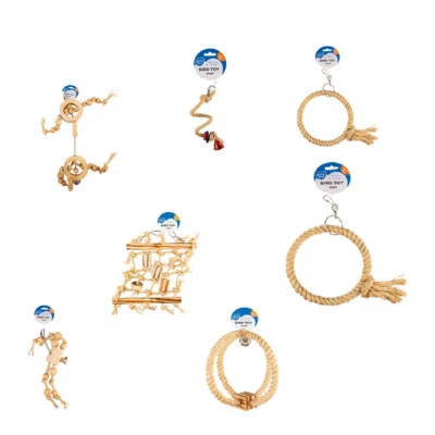 LAROY DUVO Duvo Vogelspielzeug aus Sisalseil beige Ring beige groß