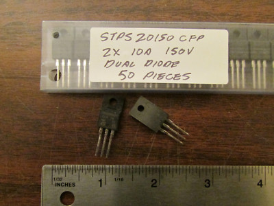 50 Pieces ST Semiconductor STPS20150CFP Shottkey Dual Diodes 10A