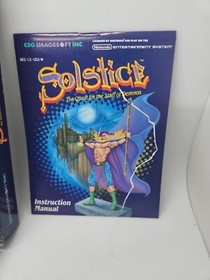 Solstice: The Quest for the Staff of Demnos Nintendo NES Complete w/Poster CIB