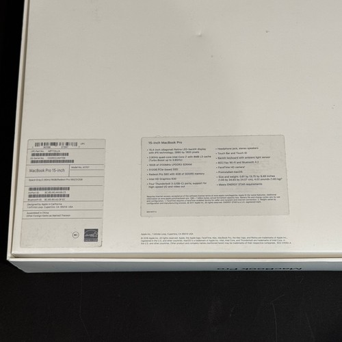 Apple MacBook Pro BAD LCD 15.4" 2017 Space Gray Intel Core i7 2.90 GHz 512 GB - Afbeelding 15 van 16