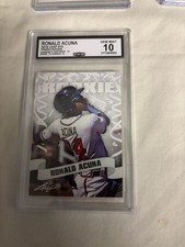 2018 Leaf Prized Rookie #15 Ronald Acuna Jr (BRAVES) Graded CCG 10