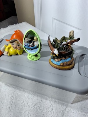 Wind in the Willow Egg, Homco Pixie Elf, And Eagles By The River Shelf Decor 4''
