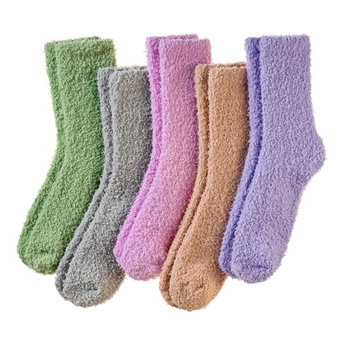 Fuzzy Socks for Womens Warm Fluffy Winter Cozy Thick Plush Slipper Sleep Comfy