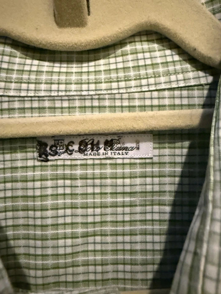 Camisa de vestir informal a cuadros multicolor Loro Piana con botones para hombre Foto 2 de 4