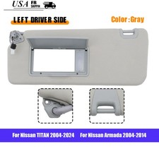 Lh Driver Side Gray Sun Visor W Light 96401ez70b For 04-24 Nissan Titan Xd Usa Lh Driver Side Gray Sun Visor W Light 96401ez70b For 04-24 Nissan Titan Xd Usa