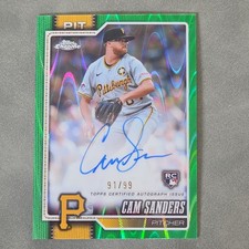 Cam Sanders Chrome 2026 Green /99 Auto