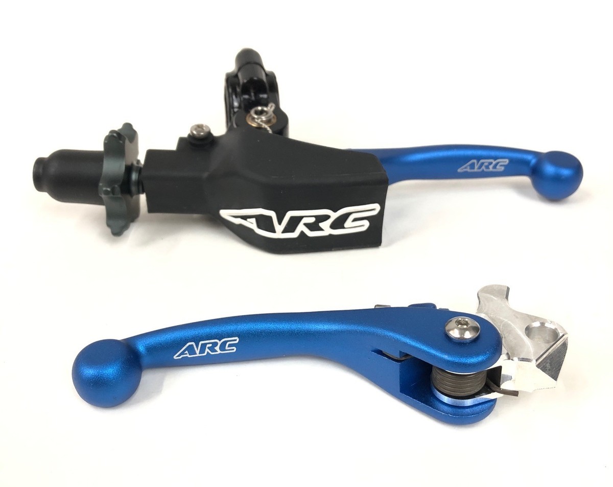 ARC Front Brake DC-8 Clutch Perch Levers Aluminum Shorty Blue YZ