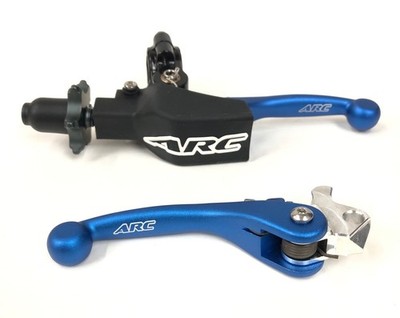 ARC Front Brake DC-8 Clutch Perch Levers Aluminum Shorty Blue YZ 125 250 450F