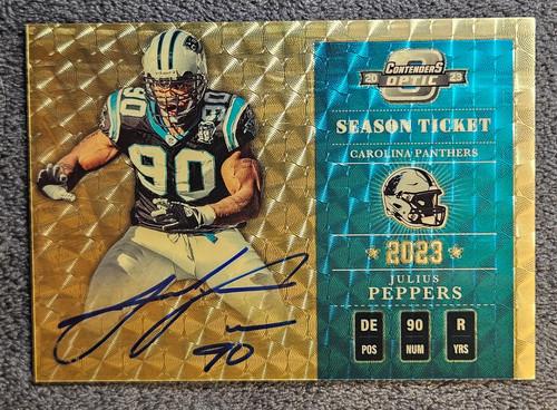 2024 Contenders Optic Julius Peppers Gold Vinyl Prizm 1/1 Signed Autograph Auto