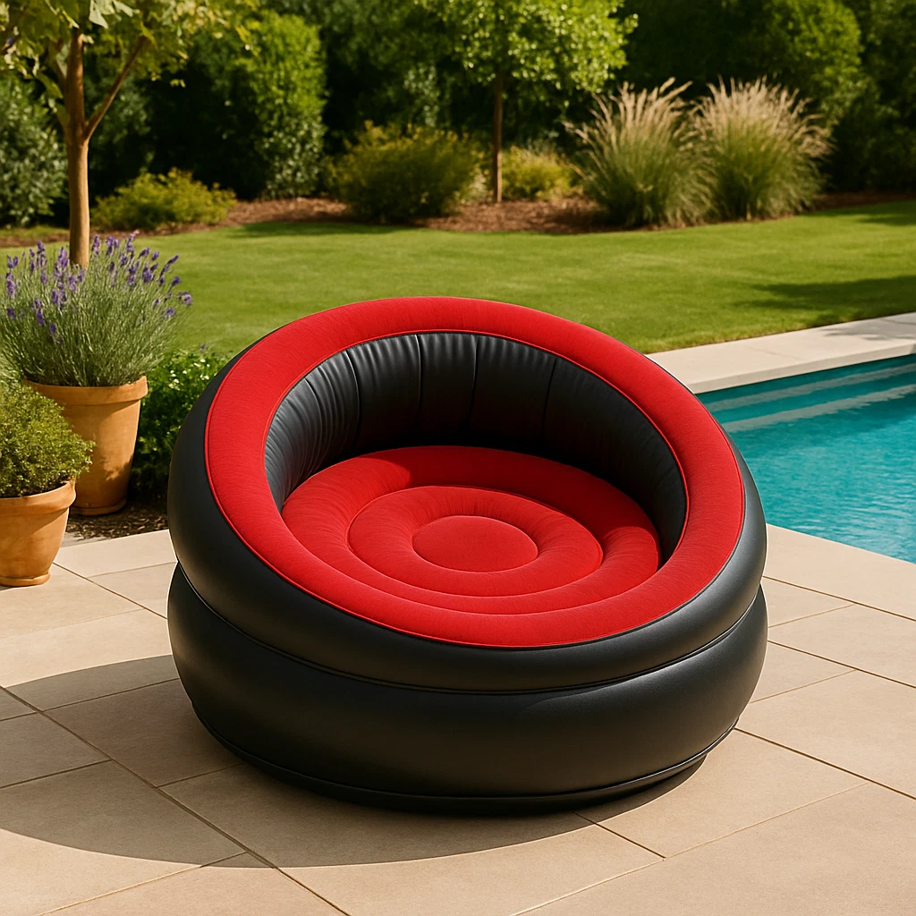 Chaise Gonflable Vango Donut – Gris – Format Unique – Structure Spirale, PVC Floqué – Charge Max 120 Kg – Pour Camping, Détente