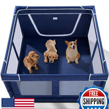 Puppy Playpen Indoor for Small Dogs, 42x42x25", Portable Pet Play Pen