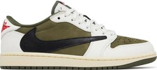 Travis Scott Medium Olive - Air Jordan 1 Retro Low OG SP - Youth Sizes