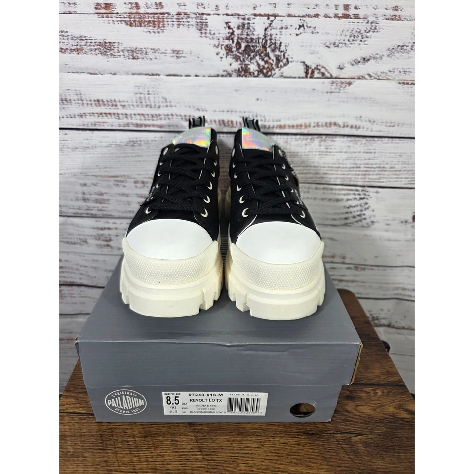 Zapatillas Palladium Off-Grid Lo Adventure Negras Lona Gruesa Plataforma Talla 8.5 Foto 3 de 4