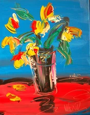 IMPRESSIONIST FLOWERS   Abstract Modern CANVAS Original Oil Painting t7547