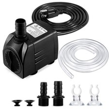 CWKJ Fountain Pump, 400GPH 25W 1500L/H Submersible Water Durable Black