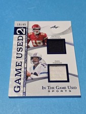 2025 Leaf In The Game Used Sports /45 Memorabilia Patrick Mahomes ll, Dan Marino