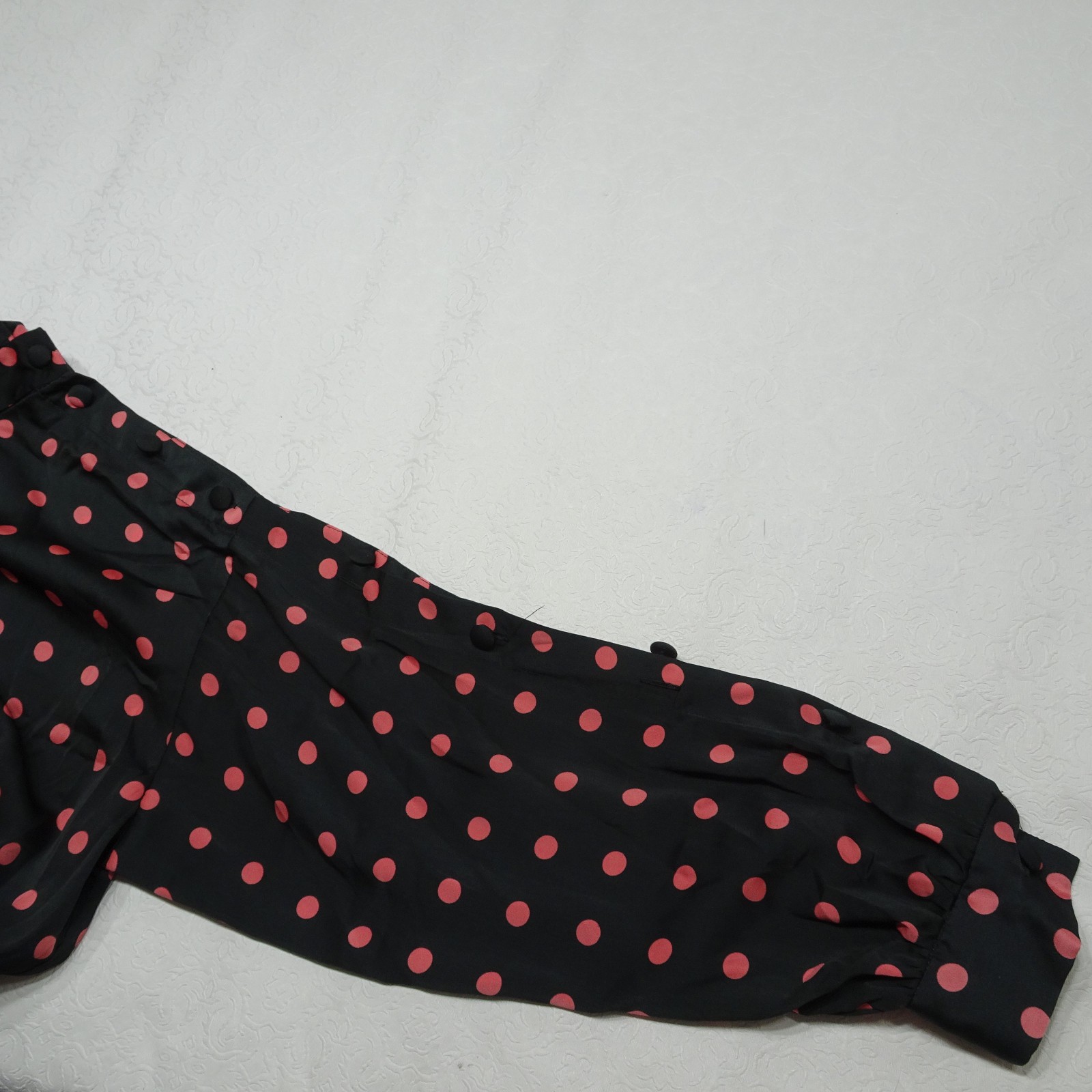 Zara Basic Size L Polka Dot Button Side Long Slee… - image 11