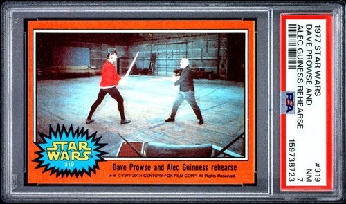 1977 STAR WARS #319 DAVE PROWSE AND ALEC GUINNESS REHEARSE    PSA 7 NM   8723