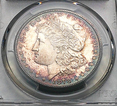 1878 CC  $1   MORGAN SILVER DOLLAR PCGS MS 64 -COLORFUL TONING-KEY DATE-!!!!!