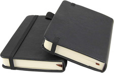  2-Pack Pocket Notebook 3.5" X 5.5", Small Hardcover Journal with Pen Holder, In