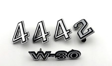 Oldsmobile W-30 442 Chrome Badge Vintage 1970s Emblem Ornament Original Oem