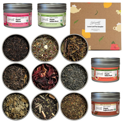 Organic 9 Flavor Variety Pack, Loose Leaf Tea Sampler | Sampler