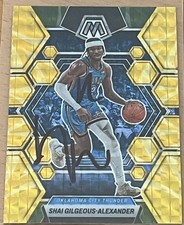 Shai Gilgeous-Alexander signed Auto 2022-23 Reactive Yellow Prizm #4 JSA