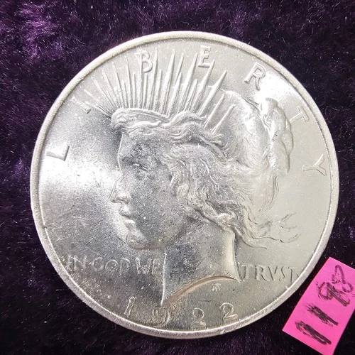 🚚⚡️FAST🔥SIMPLY GORGEOUS 👀🔥1922 Peace Dollar Silver US Coin $1.00 MS+ BU 1198
