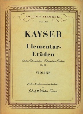 36 Elementar-Etüden für Violine Op. 20 : 36 Etudes Elementaires, 36 Elementary S