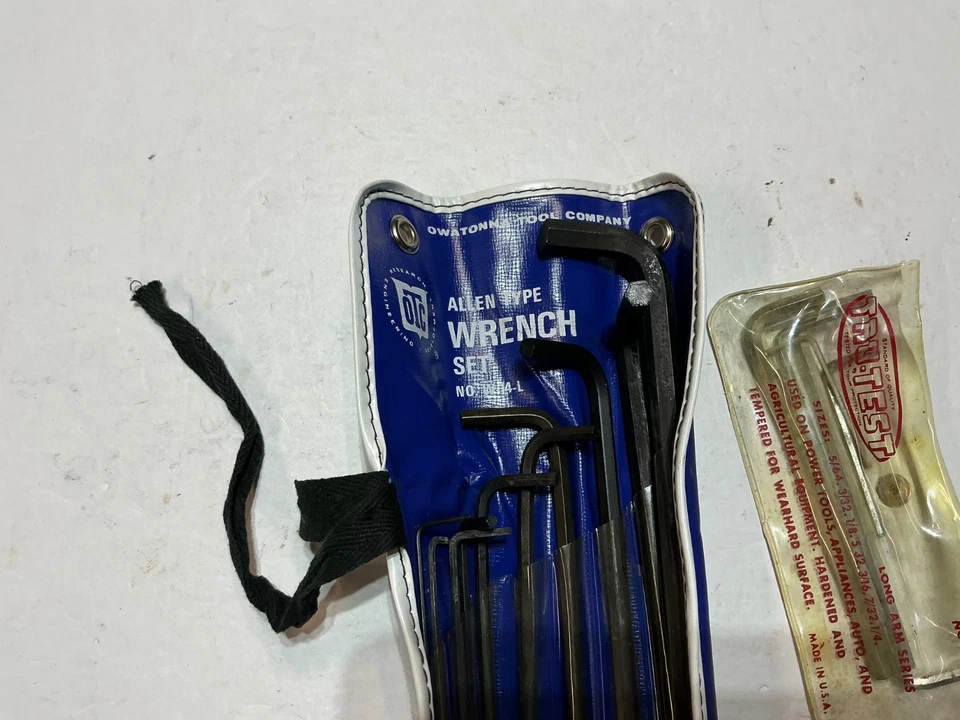 Vtg. OTC 10 piece longarm SAE hex key set plus Trutest set all for $12 USA made - Image 4 of 4