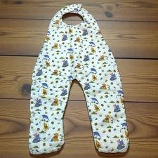 VTG 90s Winnie the Pooh Baby Long Bib Coverall Feeding Smock Disney 6-12 months